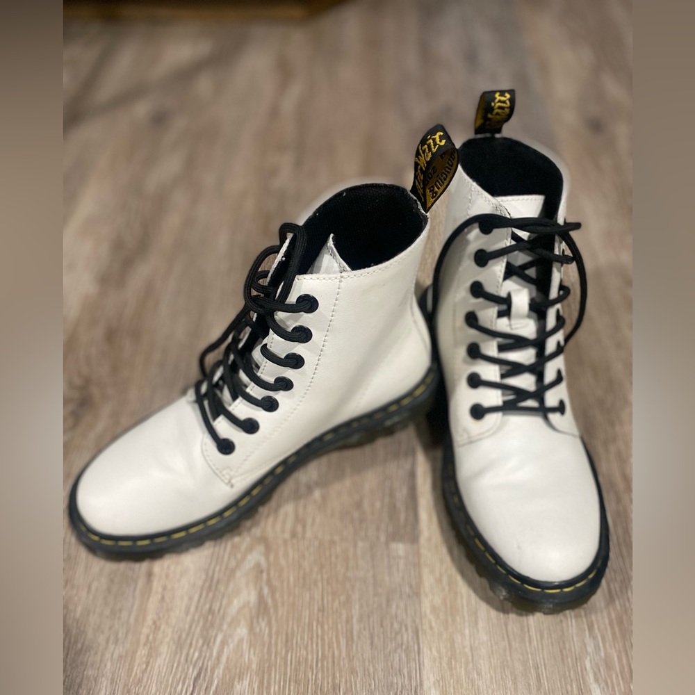 White Dr. Martens boot